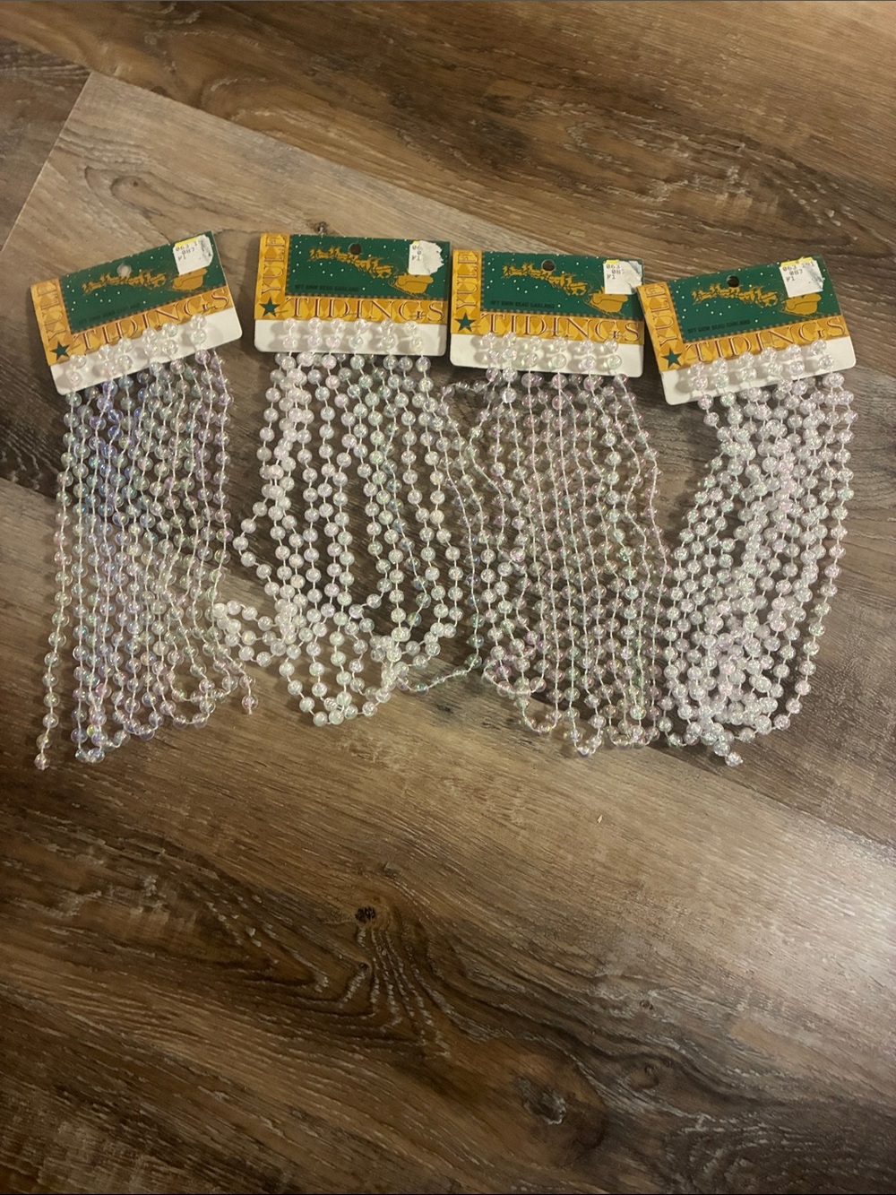 Yule Tidings multicolored translucent garland beads